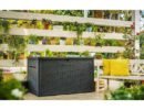 Keter Java 870 Litre Plastic Storage Box ? Grey-oakleysgardenmachine- Free shipping