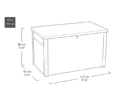 Keter Java 870 Litre Plastic Storage Box ? Grey-oakleysgardenmachine- Free shipping