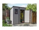 Keter 6′ x 4′ Manor Plastic Pent Garden Storage Shed – Beige-oakleysgardenmachine- Free shipping