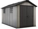 Keter 7.5′ x 13′ Oakland Heavy Duty Plastic Shed – Grey-oakleysgardenmachine- Free shipping