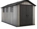 Keter 7.5′ x 15′ Oakland Heavy Duty Plastic Shed – Grey-oakleysgardenmachine- Free shipping