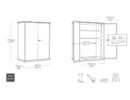 Keter 4’x2′ Cortina Alto Heavy Duty Vertical Plastic Garden Shed with Shelves-oakleysgardenmachine- Free shipping